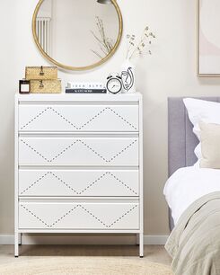 Lipasto teräs 4 laatikkoa valkoinen MATANA