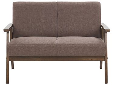 2-Sitzer Sofa braun Retro-Design ASNES