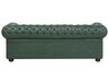3 Seater Sofa Faux Leather Green CHESTERFIELD_696530