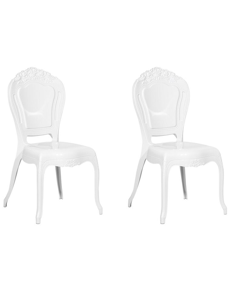 Set of 2 Accent Chairs Acrylic White VERMONT_691777