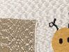 Barnepledd med biemotiv 130 x 170 cm bomull beige DRAGAN_905388