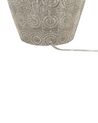 Metal Moroccan Lantern Floor Lamp Silver MARINGA_721016