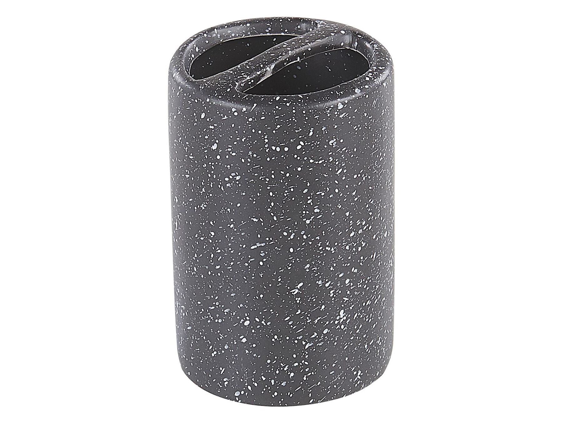 Badezimmer Set 4-teilig Keramik Marmoroptik / dunkelgrau ILOCA | Kauf