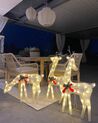 6 Seater Concrete Garden Dining Set with Chairs Beige OLBIA_900052