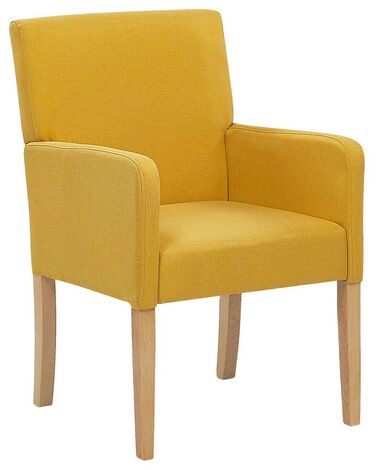 Fabric Dining Chair Yellow ROCKEFELLER