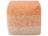 Pouf en coton orange 40 x 40 cm HIRRI_713423