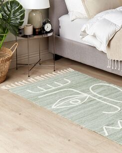 Matto kangas vaaleanharmaa 80 x 150 cm YAVU