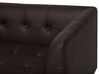 3 Seater Leather Sofa Brown BYSKE_715315