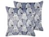 Set of 2 Velvet Cushions Ghost Pattern 45 x 45 cm Grey FANATE_830220