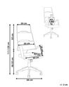 Swivel Office Chair White and Grey GRANDIOSE_834291