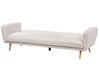 3 Seater Fabric Sofa Bed Beige FLORLI_905835