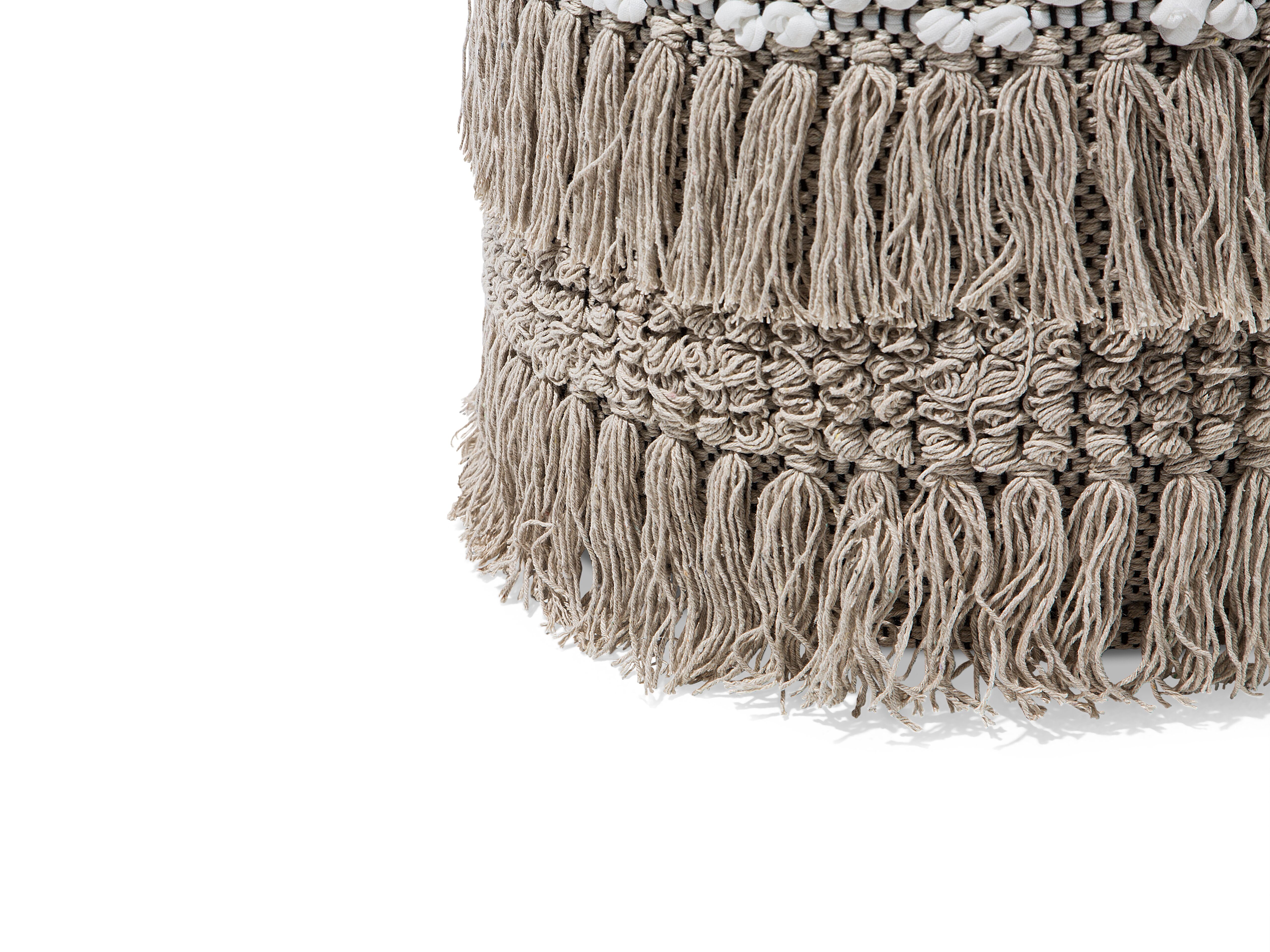 Puf ø 44 cm beżowy NOIDA