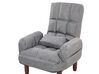 Fabric Recliner Chair with Ottoman Grey OLAND_774008
