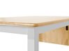 Mesa de refeição extensível em madeira clara e pés brancos 120/160 x 75 cm LOUISIANA_697829