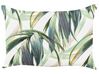 Set of 2 Outdoor Cushions Leaf Pattern 40 x 60 cm Green and White CALDERINA_882329