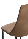 Conjunto de 2 cadeiras em pele sintética castanha dourada CLAYTON_693360