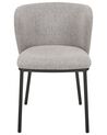 Set of 2 Fabric Dining Chairs Grey MINA_872110