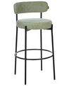 Set of 2 Boucle Bar Chairs Light Green ALLISON_915913