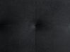 Canapé d'angle côté gauche en velours noir avec ottoman ABERDEEN_857166