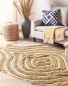 Bavlněný koberec 140 x 200 cm béžový/ žlutý BINGOL_839471