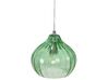 Lampa wisząca szklana zielona KEILA _867369