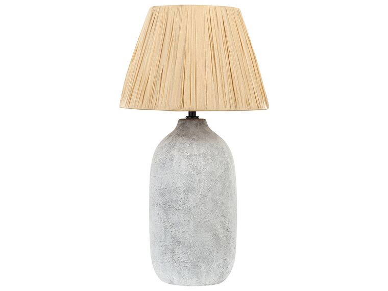 Lampa stołowa ceramiczna szara MATILDE_871507