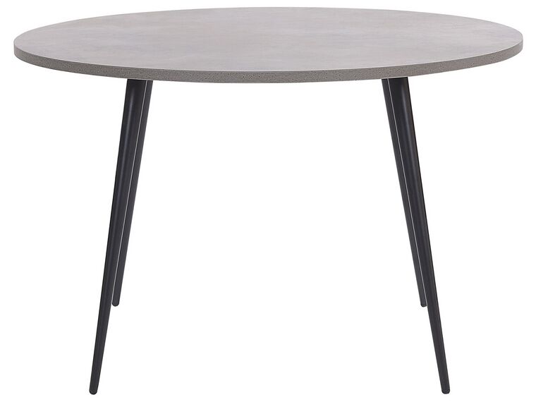 Round Dining Table ⌀ 120 cm Concrete Effect with Black ODEON_775971