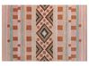 Alfombra de lana marrón/verde/naranja/rosa 160 x 230 cm YOMRA_848949