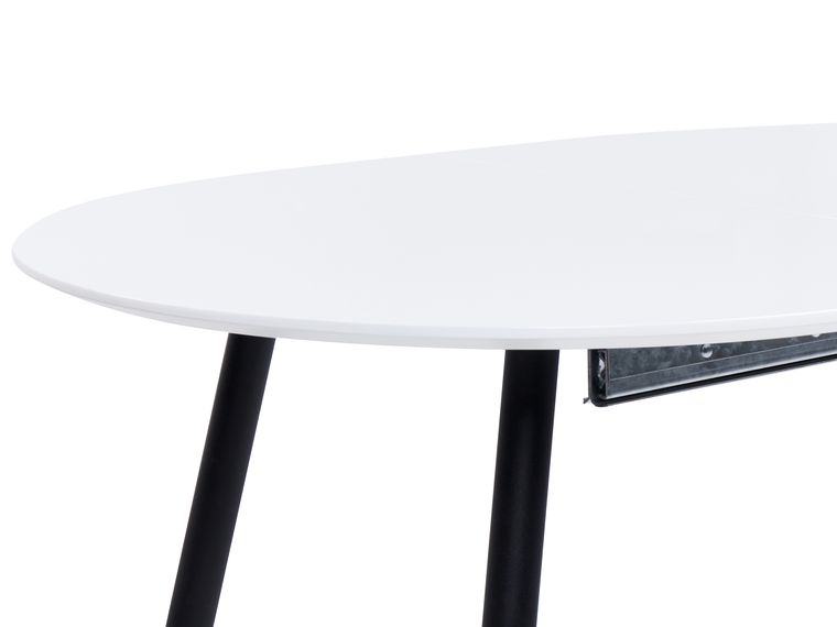 Extending Dining Table 120/160 x 80 cm White STAVERTON | Beliani.co.uk