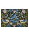 Tapete de entrada com padrão floral em fibra de coco multicolor 40 x 60 cm SAKESAR_904930