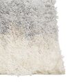 Teppich weiss / grau 80 x 150 cm abstarktes Muster Shaggy MARTUNI_854515