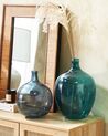 Dekoratívna sklenená váza 39 cm tyrkysová ROTI_823682