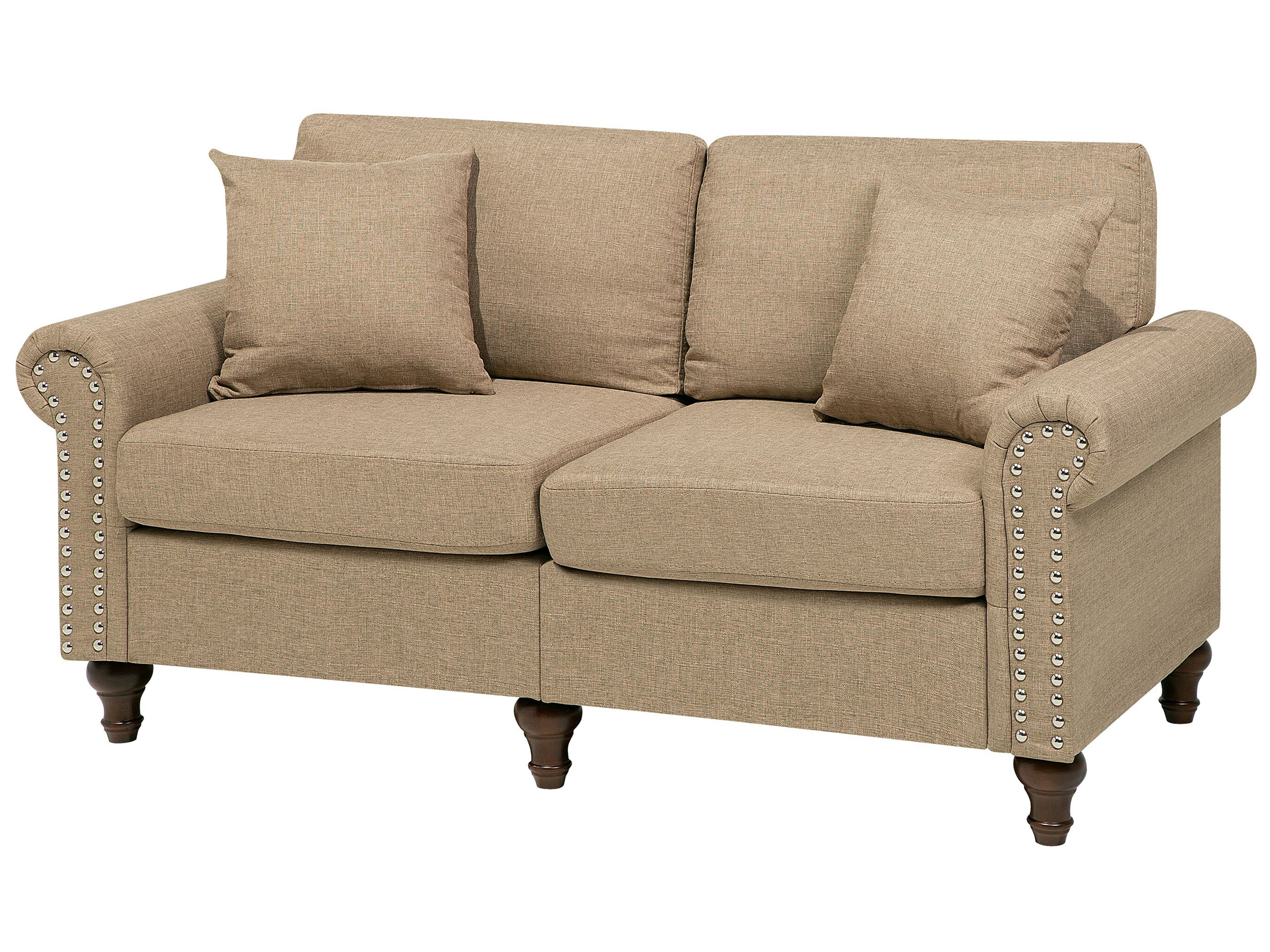 canape 2 places beige sable otra beliani fr