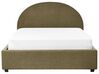 Boucle EU Double Size Ottoman Bed Olive Green VAUCLUSE_909674