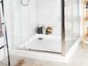 	Plato de ducha de acrílico blanco/plateado 90 x 90 cm ESTELI_788209