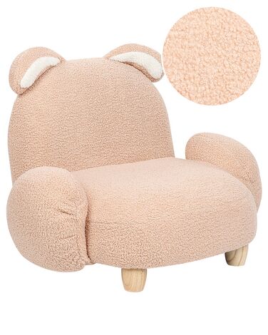 Fotel dziecięcy królik teddy beżowy KANNA