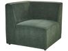 3-Sitzer Sofa Cord dunkelgrün mit Ottomane LEMVIG_869483