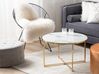 Marble Effect Coffee Table White with Gold QUINCY_757501