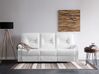 Sofa z manualną funkcją relaksu 3-osobowa ekoskóra biała BERGEN_681558