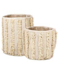 Puuvillakori beige 2 kpl KAKKI Puuvillakori beige 2 kpl KAKKI