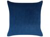 Set of 2 Velvet Cushions Animal Motif 45 x 45 cm Navy Blue MARULA_854603