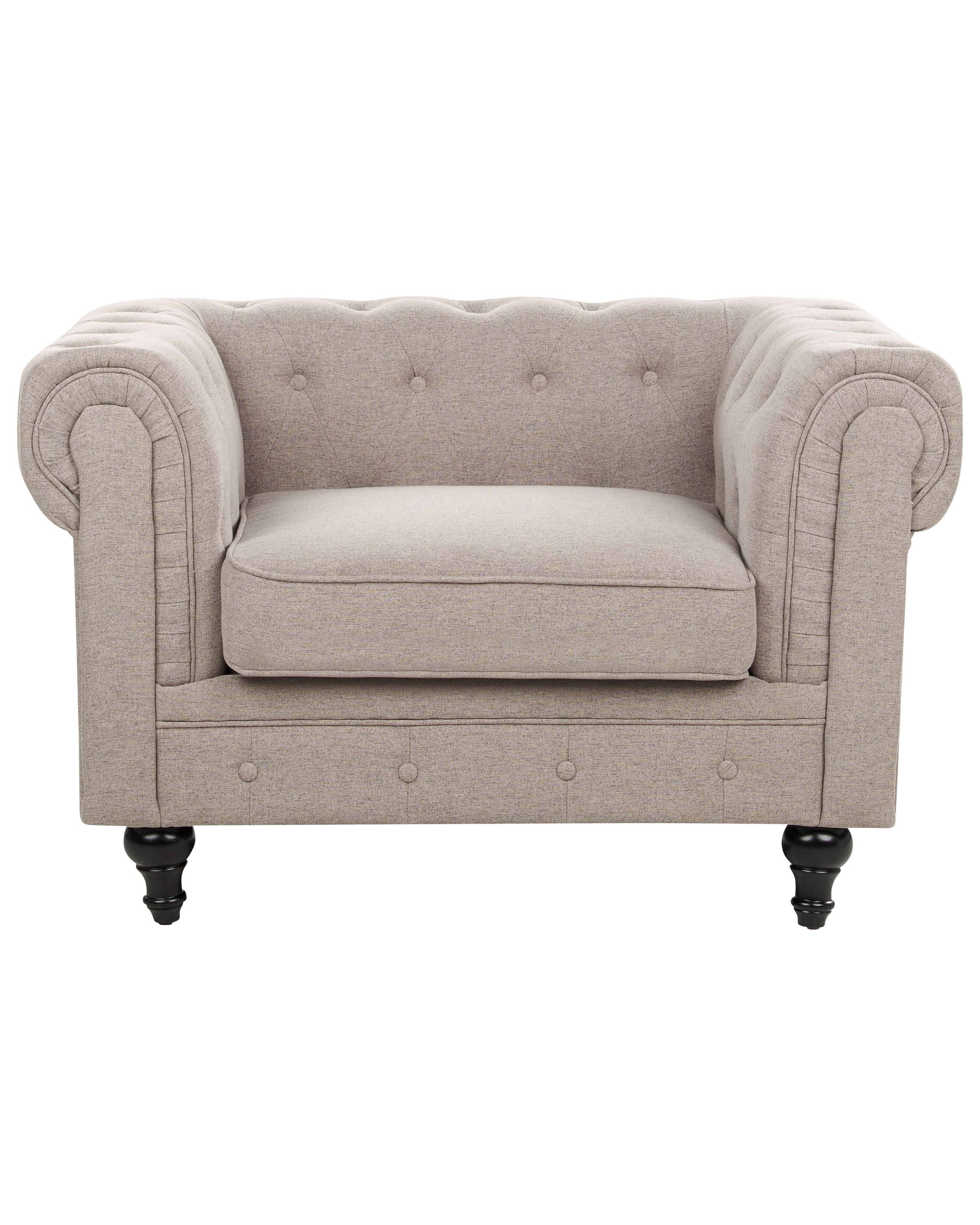 Fabric Armchair Taupe CHESTERFIELD_912089