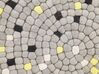 Okrúhly koberec z plstených guličiek ⌀ 140 cm svetlosivý PENEK_780572