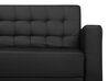 Modular Faux Leather Living Room Set Black ABERDEEN_715786