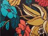 Almofada decorativa em veludo multicolor com padrão de flores 45 x 45 cm PROTEA_834914