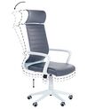 Faux Leather Swivel Office Chair Grey LEADER_862643