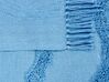 Manta decorativa em algodão azul claro 125 x 150 cm KHARI_839584