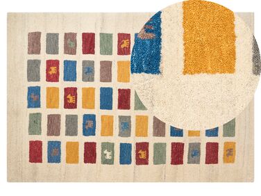 Gabbeh gulvtæppe multifarvet uld 140 x 200 cm MURATLI