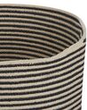 Textilkorb Baumwolle beige / schwarz ⌀ 41 cm YERKOY_840201