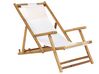 2 Seater Bamboo Sun Lounger Set with Coffee Table Light Wood and Off-White ATRANI /MOLISE_809635